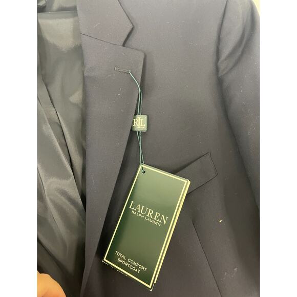 Ralph Lauren Men's Sz 43 Reg Navy Wool Blazer Sport Coat 2-Button Jacket NWT - Picture 4 of 12